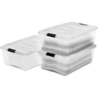 Merkloos Elzusha - Coffret de rangement, ensemble de 3 boîtes, capacité de 30 litres