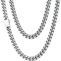 Markenlos Chaîne de transmission en acier inoxydable - Largeur : 5 mm / 7 mm / 9 mm / 12 mm - Longueur : 46 cm / 51 cm / 56 cm / 61 cm / 66 cm / 71 cm / 76 cm