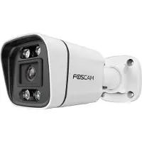 Foscam Caméra IP 8 MP PoE pour extérieur, avec projecteurs et sirène, modèle V8EP, couleur blanche