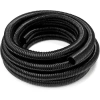 Merkloos Elzusha - Tuyau pour bassins et étangs, tuyau en spirale, noir, 38 mm, 20 mètres