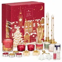Spies Online Calendrier de l'Avent avec bougies – 24 surprises – Bougies parfumées et décorations de Noël – Rouge et or – Cadeau pour adultes