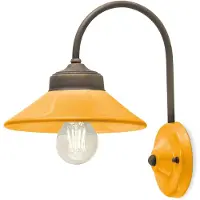 FERROLUCE Applique Vintage Colors en fer et céramique jaune, 1 lampe, douille E27