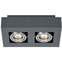 BOWI : projecteur encastré rectangulaire, noir/argent, orientable