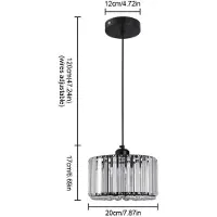 StarTech.com Suspension en cristal - Modèle FC-H-P - 1 source de lumière - Non dimmable - Suspension avec câble - Chrome poli - Finition dorée