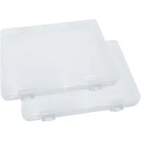 Merkloos Boîtes de rangement A4, lot de 2, en plastique, dimensions : 77,4 x 23,3 x 2 cm, gain de place, empilables
