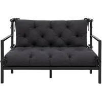 VBChome Banc d'angle 180 cm avec dossier, rembourrage en polyester et granulés de mousse, toucher doux, facile d'entretien (anthracite, 180 x 90 x 10 cm)