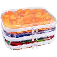 Merkloos Boîtes de rangement transparentes avec couvercle, lot de 3