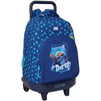 Safta : Sac à dos évolutif compact pour enfants, style "Demon Hunters" K-pop, 33 litres, avec roulettes, couleur bleue. Tailles enfant, taille unique