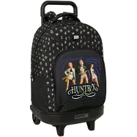 Safta Sac à dos évolutif K-pop Demon Hunters, compact, 33 litres, avec roulettes, noir. Pour enfants, couleur noire, taille unique