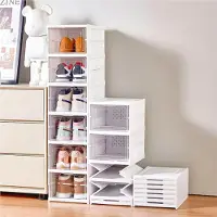 Merkloos Boîtes à chaussures empilables avec portes transparentes et orifices de ventilation