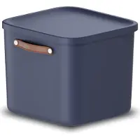 Rotho Boîte de rangement Maloja avec couvercle, 40 litres, grande boîte en plastique