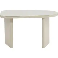 Ebuy24 Grönvik table d’appoint blanc table de nuit beige.