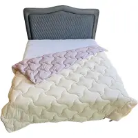 Merkloos Couverture de lit toute saison, luxe, 140 x 200 cm, blanche – Couverture de lit toute saison pour lit simple, couverture pour une personne, couverture hypoallergénique, respirante