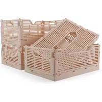 Merkloos Ensemble de 4 boîtes de rangement pliables et gain de place