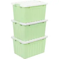 Merkloos Lot de 3 boîtes de rangement empilables avec couvercle (15 litres)