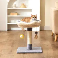 Merkloos Griffoir compact pour chatons et petits chats - Hauteur : 51 cm - Couleur : gris