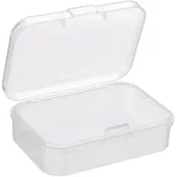 Merkloos Boîtes de rangement transparentes avec couvercle à charnière - lot de 12
