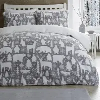 Merkloos Fusion Arctic Animals : Couverture polaire pour lit simple, motif animaux de l'Arctique
