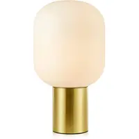 Markslöjd bordlampe Brooklyn messing/hvid 44 cm