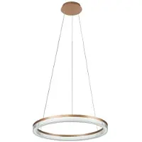 Light Prestige Lustre LED MIDWAY doré 50 W, nuances de blanc, 6380 lm, métal, dimensions : 120 x 80 x 80 cm, IP20,