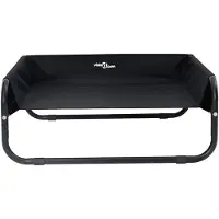vidaXL Lit pour chien noir 75 x 75 x 30 cm en acier