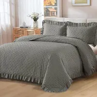 Benza Ibenzoa : Couverture de lit 3 pièces, 220 x 240 cm – Couverture pour lit double avec 2 taies d'oreiller 50 x 75 cm, polyester super doux, hypoallergénique et respirant