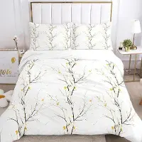 Benza Ibenzoa : Ensemble de literie doux et respirant en microfibre lavée, avec un motif floral. Fermeture à glissière invisible, coins renforcés, lavable en machine, disponible en différentes tailles