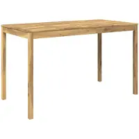 Syfax Table de jardin, blanche, 180 x 88,5 x 105 cm, en bois d'acacia massif