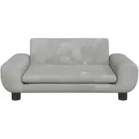 vidaXL Lit pour chien gris clair 70x45x33 cm velours