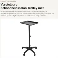 OEM Voiturette d'exposition en aluminium, avec plateau coulissant et réglable en hauteur (70-110 cm)