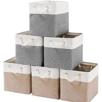 Merkloos Solidchoice - Coffret de 6 boîtes de rangement en tissu, 28 x 28 x 28 cm