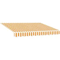 vidaXL Tissu de remplacement pour store, jaune et blanc, 235 x 195 cm, polyester