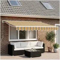 vidaXL , protections de marquise de rechange, vert et jaune, 280 x 20 cm, polyester