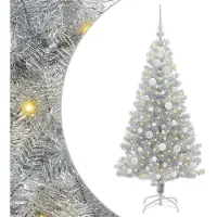vidaXL Arbre de Noël , argent, 120 cm, en PET