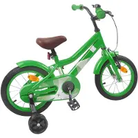 vidaXL Vélo pour enfant 14 pouces, pour les 3-5 ans, vert
