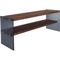 Skye Decor , TV100, Table de télévision, noyer, 100 % BOIS DE FER MASSIF, 120 x 35 x 45 cm