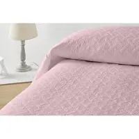 Merkloos Couverture de lit lisse, 180 x 260 cm, pour lit de 90 cm - Collection printemps/été, couleur rose