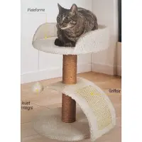 Merkloos Omgoods - Arbre à chat avec jouets et griffoir, 30 x 40 cm