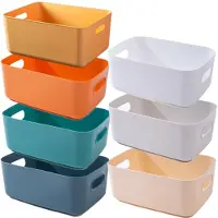 Merkloos Omgoods - Boîtes de rangement robustes - Boîtes multifonctionnelles - Gain de place - Lot de 7 pièces - 3 tailles (30x20x12 cm, 25x17,5x9,5 cm, 20x14x7 cm) - Boîtes de rangement