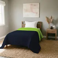 Merkloos Solidchoice - Couverture d'été double face, deux couleurs, 170 x 270 cm