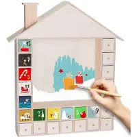 Merkloos Calendrier de l'Avent réutilisable avec 24 tiroirs
