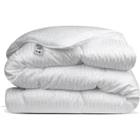 Merkloos Couverture de lit sans housse, 200x200 cm, pour 2 personnes, 300 g/m², hypoallergénique, lavable jusqu'à 60°C, blanche, pour