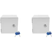 Merkloos Cache pour prise électrique étanche - Protection pour prise - Boîtier antivol - Acier inoxydable - Couvercle de sécurité - Construction robuste - Protection de prise