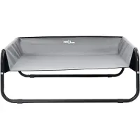 vidaXL Lit pour chien , gris clair, 57 x 57 x 24 cm, acier
