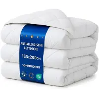 Merkloos Solidchoice - Couverture d'été légère, 135 x 200 cm, en microfibre