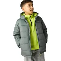 Regatta - Veste Steppée "Lofthouse" pour enfants, modèle RG13487 (tailles 146-152) (vert forêt foncé/vert citron vif)
