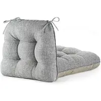 Benza Coussin de siège Ibenzoa lot de 2 pour chaises de salle à manger – 10 cm de mousse, housse en polyester amovible, résistant à l'eau, sangles réglables, pour intérieur et extérieur