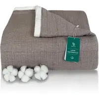 Merkloos Solidchoice - Couverture en mousseline 100% coton, 4 couches, douce et respirante