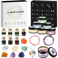 Merkloos Solidchoice - Calendrier de l'Avent avec bougies parfumées et pierres précieuses