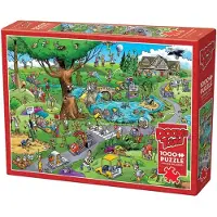 Cobble Hill Puzzle DoodleTown: Une Affaire qui Roule - 1000 pièces